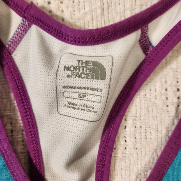 Teal and Purple Racerback The North Face Women's Tank Top Size Small - Picture 4 of 6